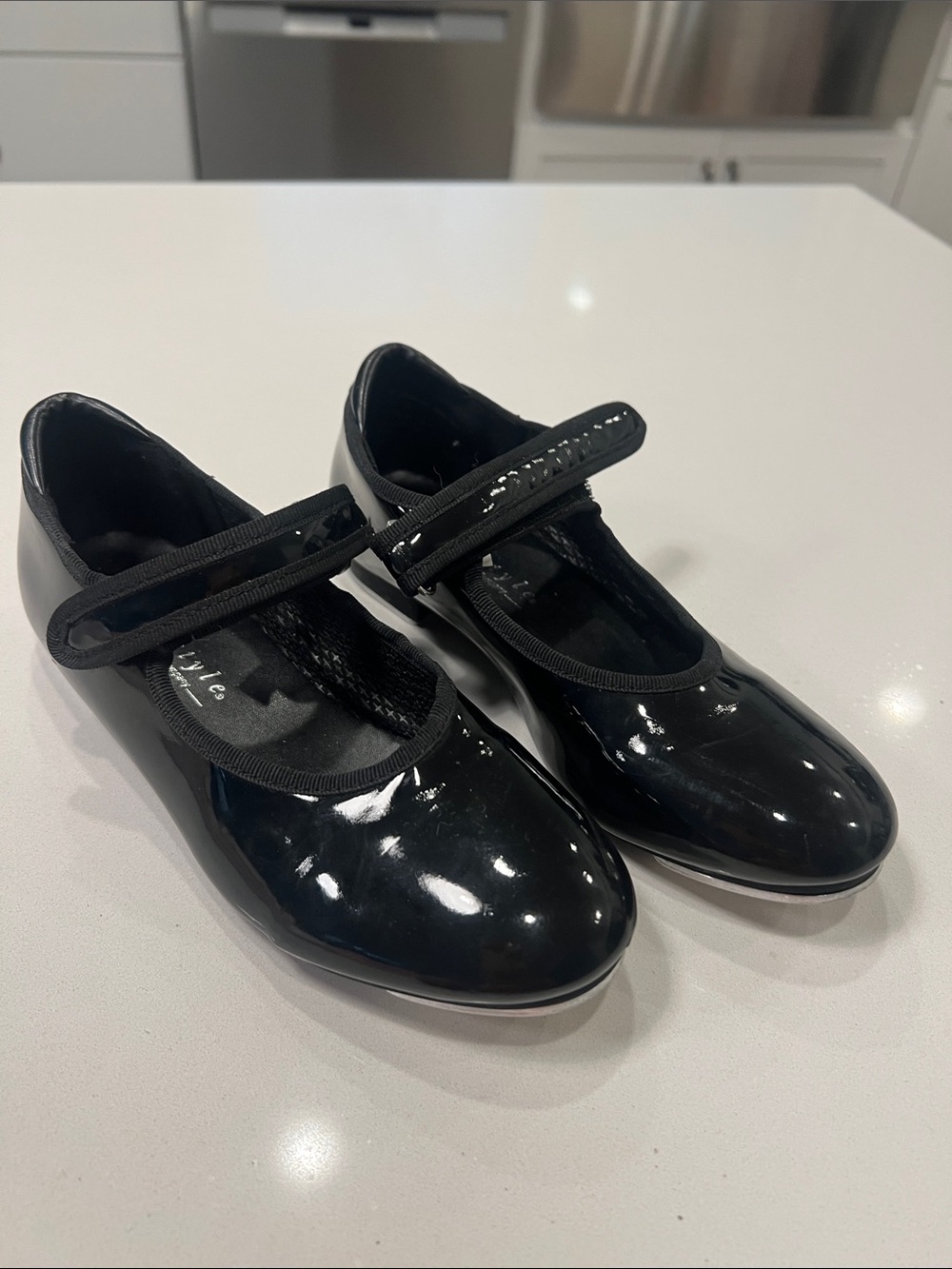 Girls Black Patent Mary Jane Tap shoe